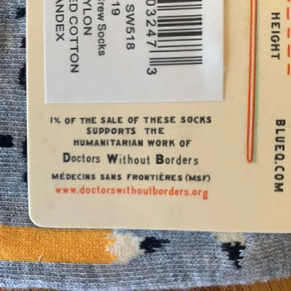 Socks Blue Q Women’s Cotton Crew Nerd Pencils School